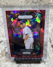 2024 Panini Prizm - Pink Or Red Cracked Ice #240 Tommy Lasorda