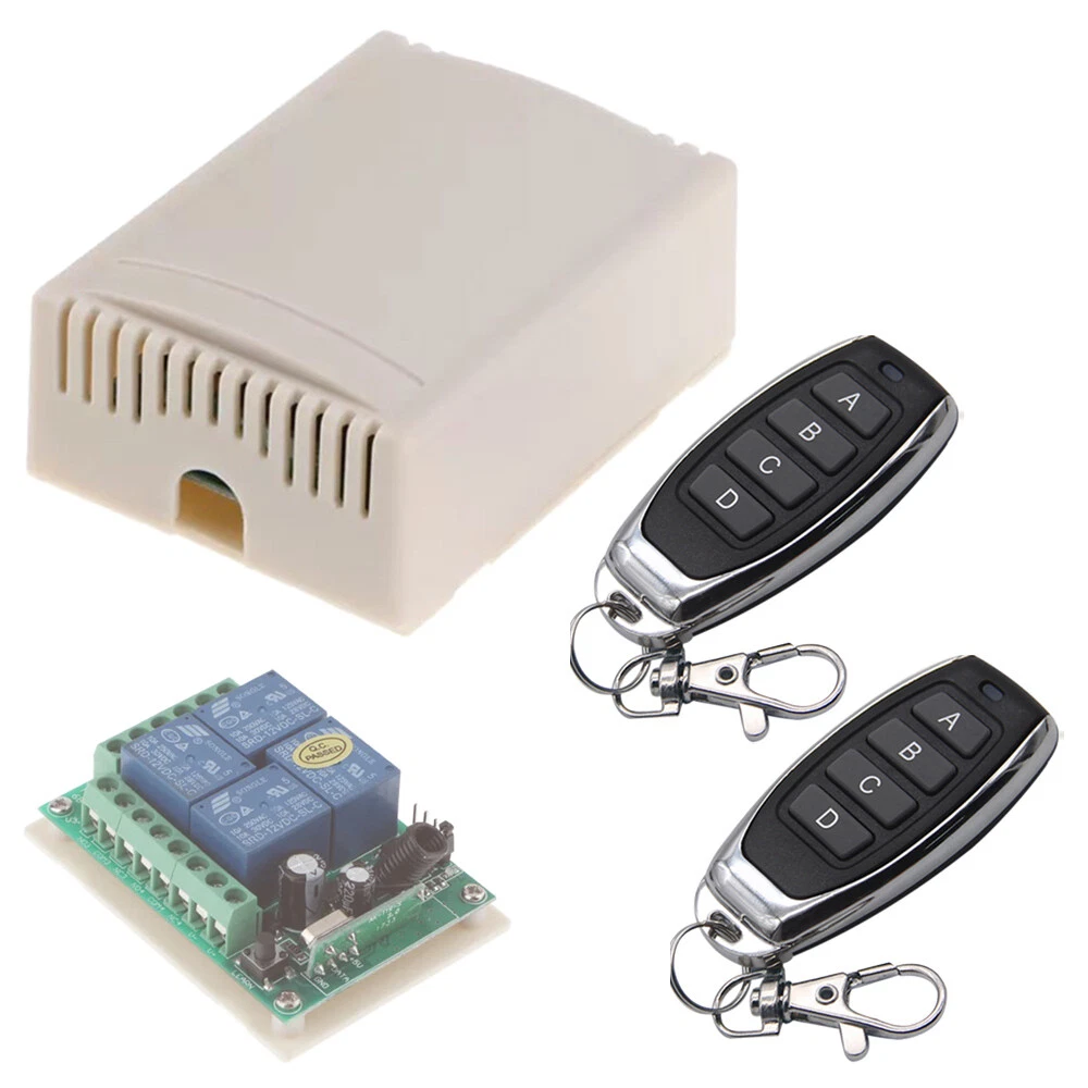 4 Kanal Funkschalter 12V 230V Funkempfänger 433MHz RF Regler