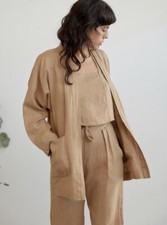 Sugar Candy Mountain Daisy Maple Jacket Sold Out $238 Linen Open Cardigan Kimono
