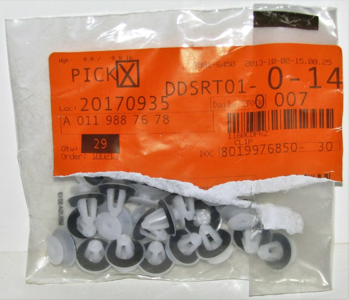 NEW GENUINE MERCEDES BENZ CLIP PACK OF 29 OEM PART NO. A 