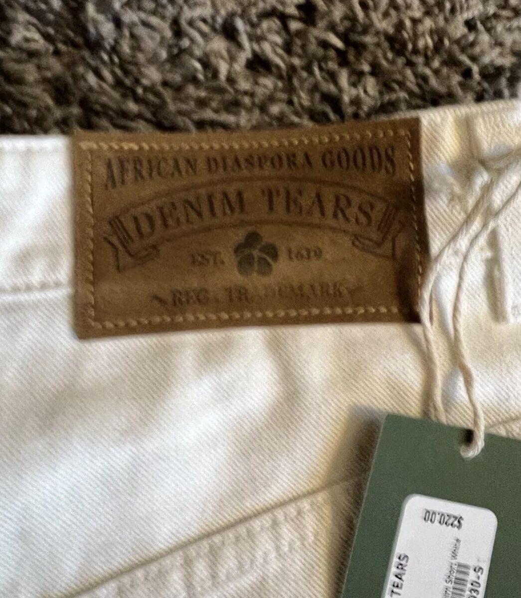 Denim Tears Jean Shorts 'The Cotton Wreath' White SS24 Small Denim Tears Jean Shorts 'The Cotton Wreath' White SS24 Small