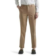 Lee Women's Regular Fit Comfort Waist Straight Woven Pant, Size 10M