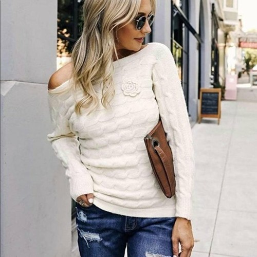 Military Hippie Cable Knit Boat Neck 