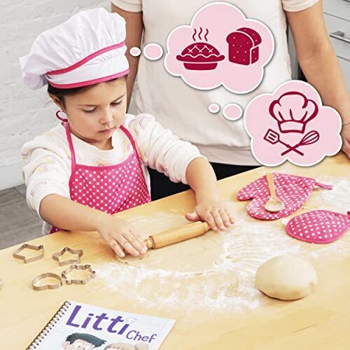 Complete Kids Cooking and Baking Set & Chef Costume - 11 Pcs Includes Kids - Picture 6 of 8
