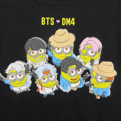 BTS Despicable Me 4 Shirt Mens 2XL Black Minions Graphic Tee Universal Music
