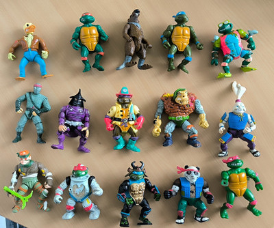 TMNT vintage - 15 Figuren Lot- Teenage Mutant Ninja Turtles  1988-91 Playmates