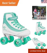 Stylish Firestar Youth Roller Skates in White/Mint - Perfect for Beginners