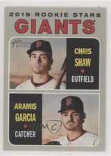 2019 Topps Heritage Rookie Stars Chris Shaw Aramis Garcia #349 1c7