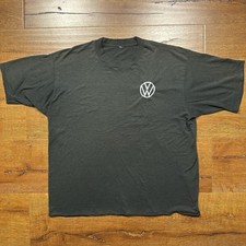 Vintage 70s 80s Volkswagon T Shirt Mens M Gray Boxy Crop Single Stitch VW Faded