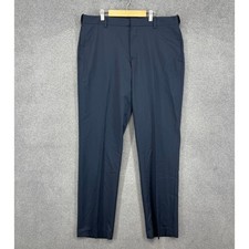 Perry Ellis Portfolio Mens Navy Blue Dress Pants 36x34 Flat Front