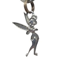 Disney 925 Tinker Bell Sassy Pose Silver Necklace