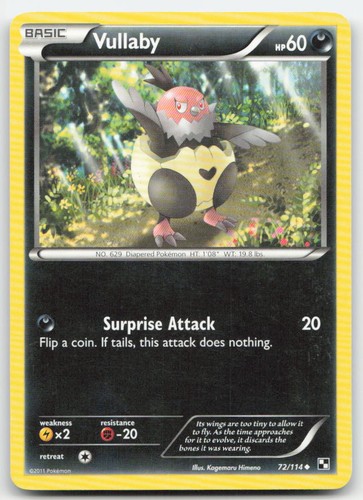 Vullaby 72/114 Black and White Pokemon TCG MP