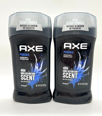 AXE Phoenix 48H Crushed Deodorant Stick for Long Lasting Odor Protection 2PKx3oz