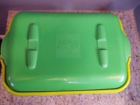 Retired 2009 LEGO Duplo 5416-2 Brick Box-Green tub with lid & Dalmatian-complete