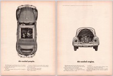 1963 Volkswagen Beetle Car Air-cooled Engine Ac People 2 Page Vintage Print Ad 1963 Volkswagen Beetle Car Air-cooled Engine Ac People 2 Page Vintage Print Ad