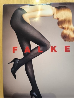 Strumpfhose Gemustert 50 Den Falke S/M Anthrazit Neupreis 28 