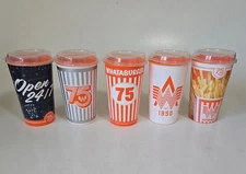 New Whataburger 32 oz Collectible Cups 75th Anniversary 2025 Set of 5