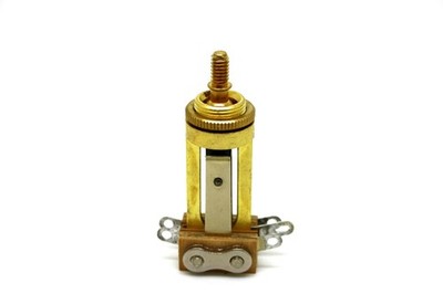 SWITCHCRAFT LONG STRAIGHT 3 WAY TOGGLE SWITCH PICKUP SELECTOR GOLD GIBSON EPI