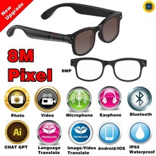 AI Smart Glasses With 8MP Camera 1080P HD Video Recording Translation Eyewear