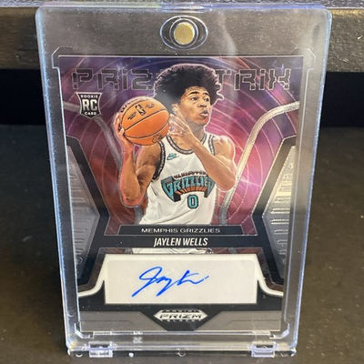 #ad #ad JAYLEN WELLS 2024 25 PANINI PRIZM BLACK PRIZMATRIX ROOKIE RC AUTO PS WEL $15.00