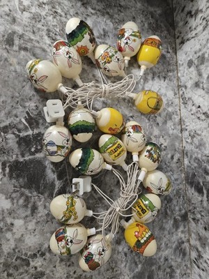 2 Easter Impressions 10 Decorative Lights Eggs String Lights Vintage (Working)