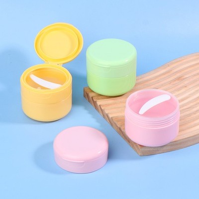 100/150g Flip Cover With Spoon Refillable Bottles Empty Makeup Jar Pot Travel