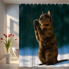 Cute Cat Shower Curtain for Animal Lovers