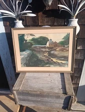 Watercolor Signed  William  W. Gillett Country Side