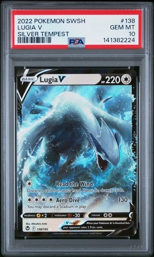 2022 POKEMON SWORD & SHIELD SILVER TEMPEST #138 LUGIA V PSA 10