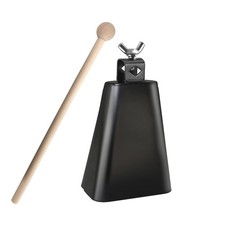 Steel Cowbell with Stick, Noise Makers Hand Metal Percussion Cow Bells for Dr...