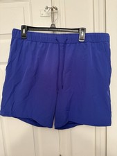 Men s Navy Blue Swimsuit Elastic Band With Drawstrings Size large