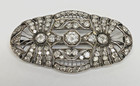 Vintage Art Deco 1940s 925 Sterling Silver Diamond Brooch Aprx 2.50 CTW 6.1g — photo 1