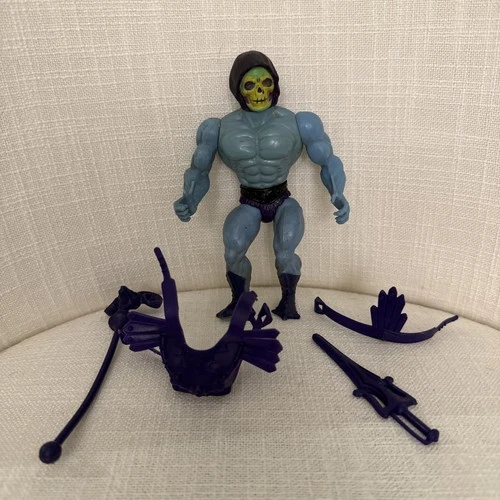 1981 He-Man MOTU Half Boot Skeletor Peach Cheeks Vintage Action Figure Complete