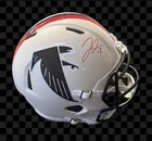 Jahan Dotson Signed Atlanta Falcons Full Size Riddell Speed Helmet Beckett COA