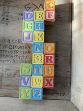 Vintage Wooden Alphabet Blocks   