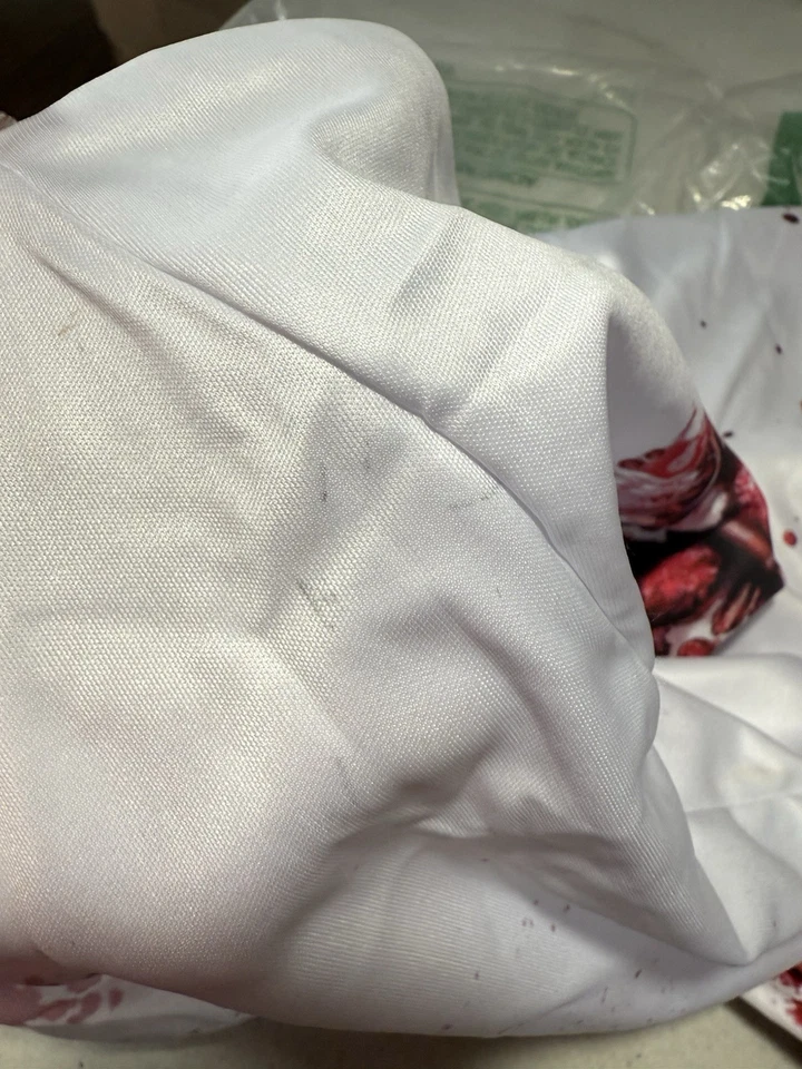 Mujer Zombie Novia Disfraz, Vestido Cola de Pez Sangriento Velo Grande (12-14) con Mancha Foto 4 de 4