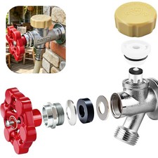 Universal Outdoor Faucet Repair Kit, Anti-Siphon Frostproof Valve Red
