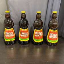 4 Vintage Mrs. Butterworth's Syrup Glass 24oz Bottles - Original Cap