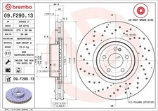 2x Bremsscheibe PRIME LINE - Co-Cast BREMBO 09.F290.13 für MERCEDES KLASSE W222 2x Bremsscheibe PRIME LINE - Co-Cast BREMBO 09.F290.13 für MERCEDES KLASSE W222