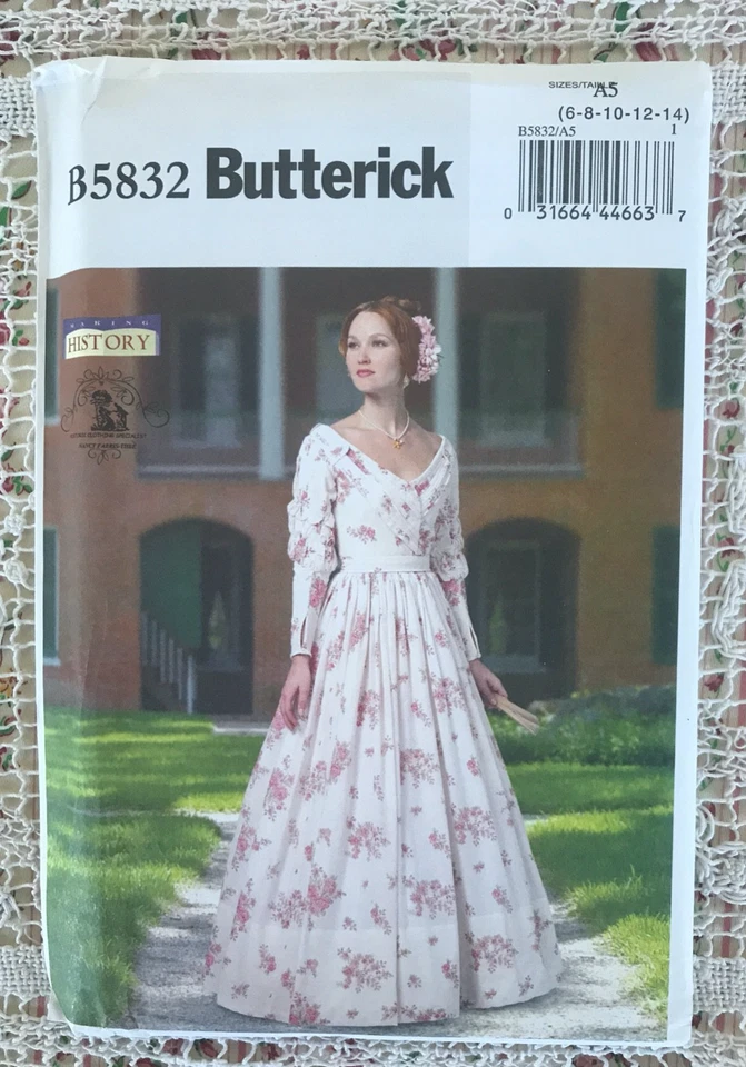 Butterick Pattern B5832 Formal Gown Dress Costume Misses Sz 6-14 Uncut Sewing - Image 2 of 4