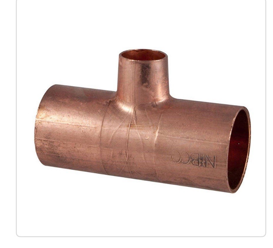 EVERBILT 1” x 1” x 3/4” Copper Pressure All Cup Reducing Tee Fitting, C611HD1134