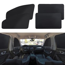 Car Window Shades - 4 Pcs Car Privacy Curtains - 100 Block Light Black-4PCS