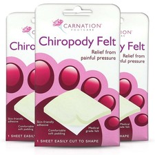 3x Carnation Chiropody Felt