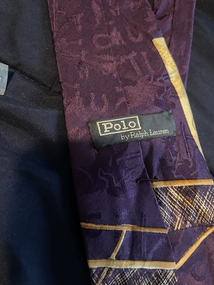 Corbata POLO Ralph Lauren - Tema de tenis púrpura - Foto 3 de 3
