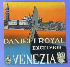Vintage Luggage Sticker Label Danieli Royal Excelsior Venezia Italy