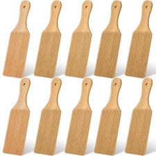 10 Pcs Gnocchi Boards Wooden Butter Paddles 9.1 x 2.8 Inch Pasta Tool