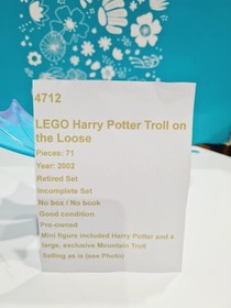 LEGO 4712 Harry Potter - Troll on The Loose (USED)