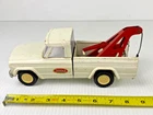 Vintage 1960 Tonka White & Red Metal Mini Jeep Pickup Wrecker Tow Truck 9” Works