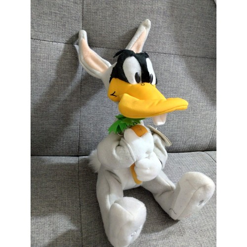 Hallmark Looney Tunes Daffy Duck Easter Bunny Rabbit Plush With Sound 12" Tested - Picture 2 of 7