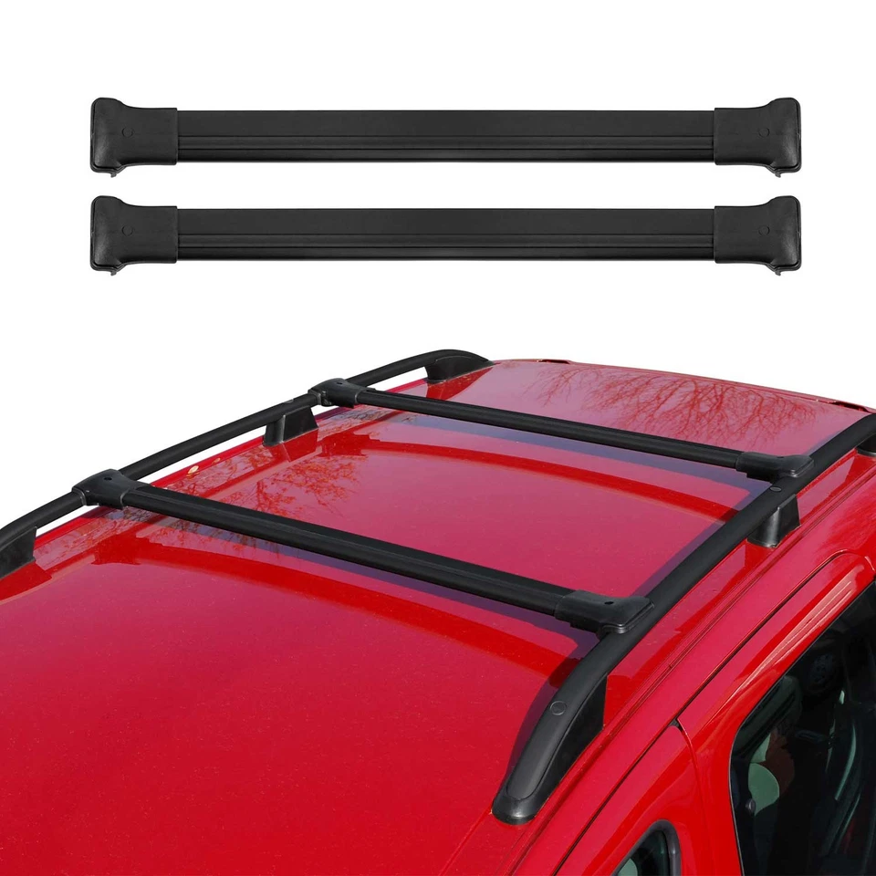 Portaequipajes barras transversales portaequipajes portaequipajes para Land Rover LR2 2008-2015 aluminio negro 2x Foto 2 de 4